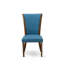 Ensemble de table de cuisine 7 pièces comprenant une table à manger rectangulaire avec pattes en X et 6 chaises de salle à manger Parson en tissu lin bleu.-473176361