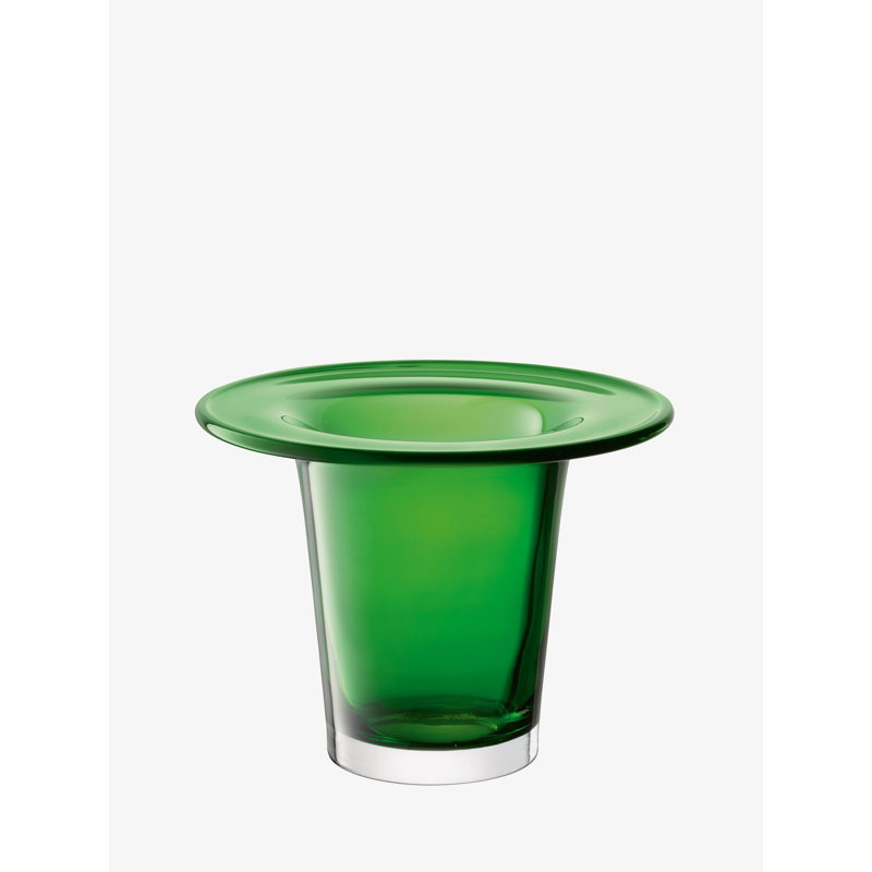 Victoria Glass Candle Holder, 7.4" H x 10.47" W x 10.47" D, Fern Green