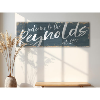 Signe de nom de famille sur toile
