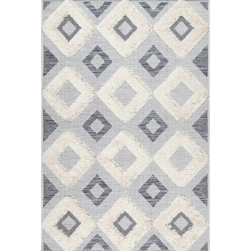 Tapis de surface blanc cassé Baywood, Rectangle 5 pi 3 po x 7 pi 7 po