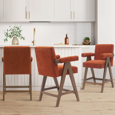 Tabouret de comptoir avec accoudoirs Occeus