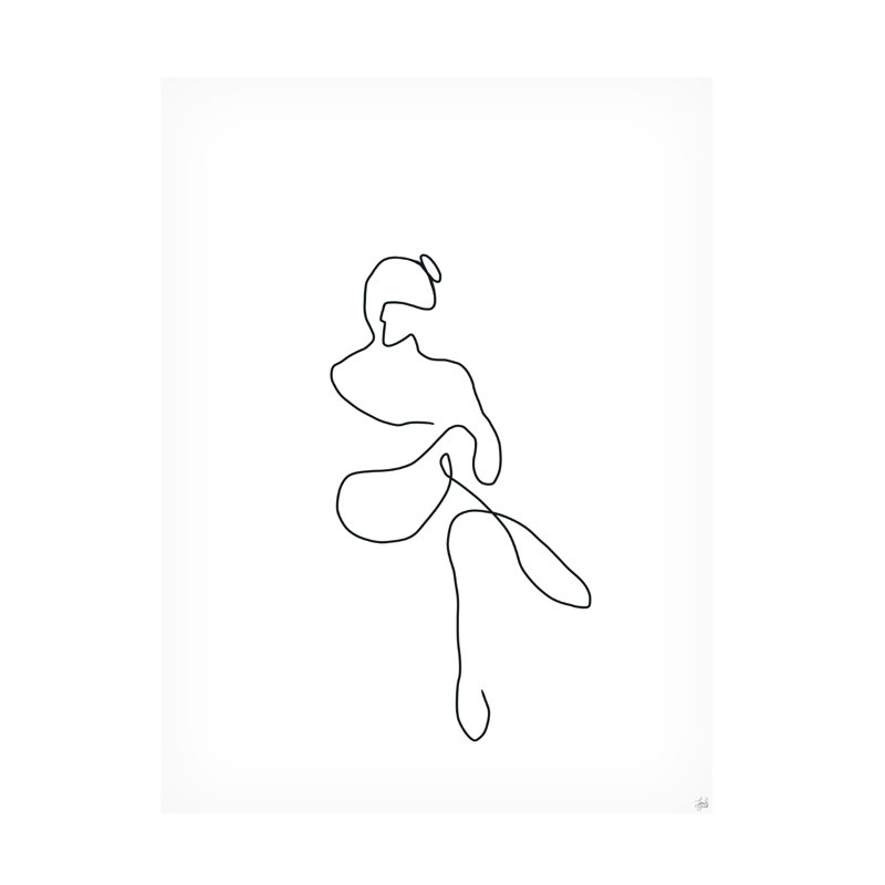 Reproduction de dessin sur toile Figurative Line, H 19 po x l 14 po x P 2 po