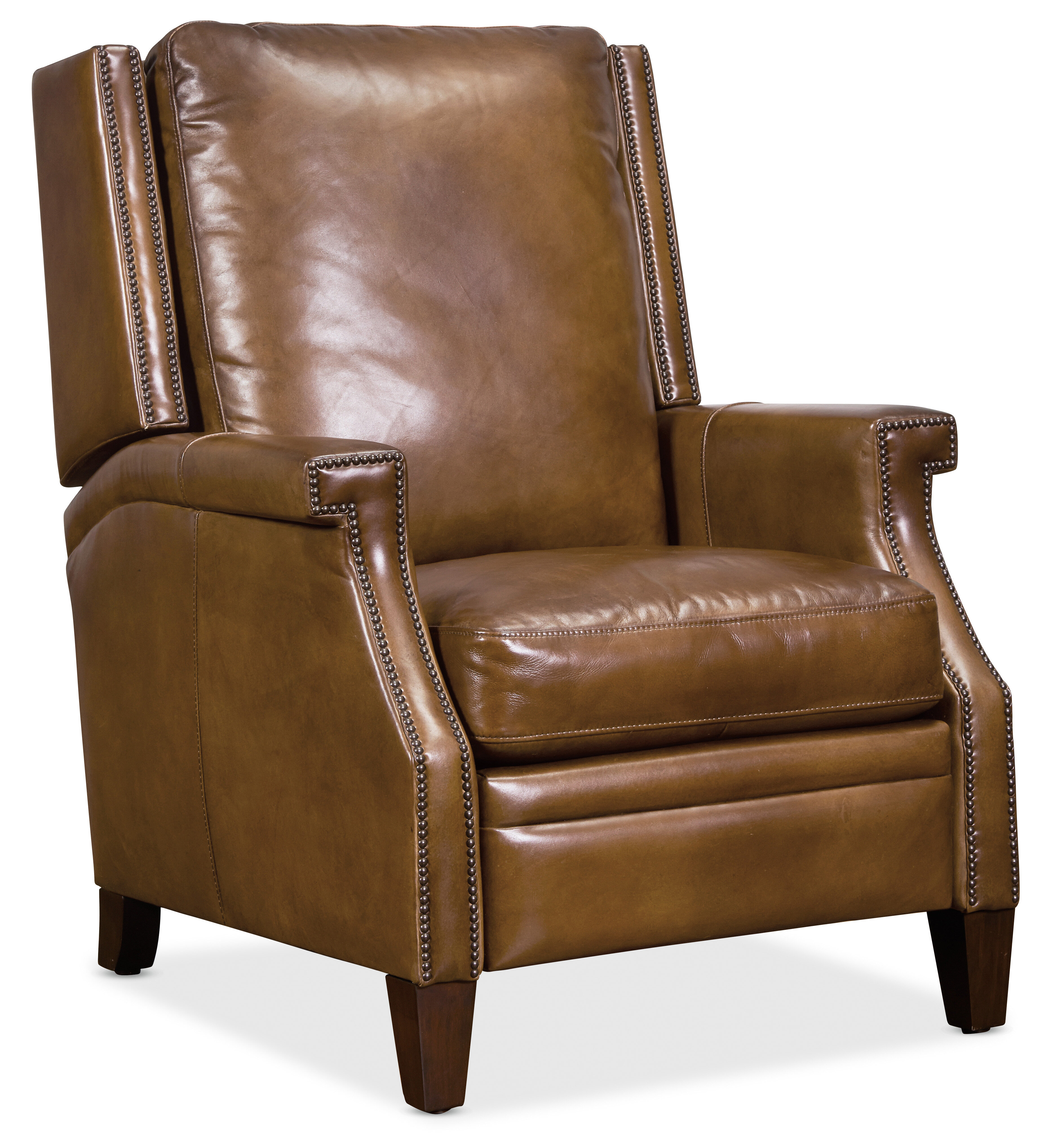 Ghent Leather Recliner Modern Rustic Style Full Grain, 55% OFF