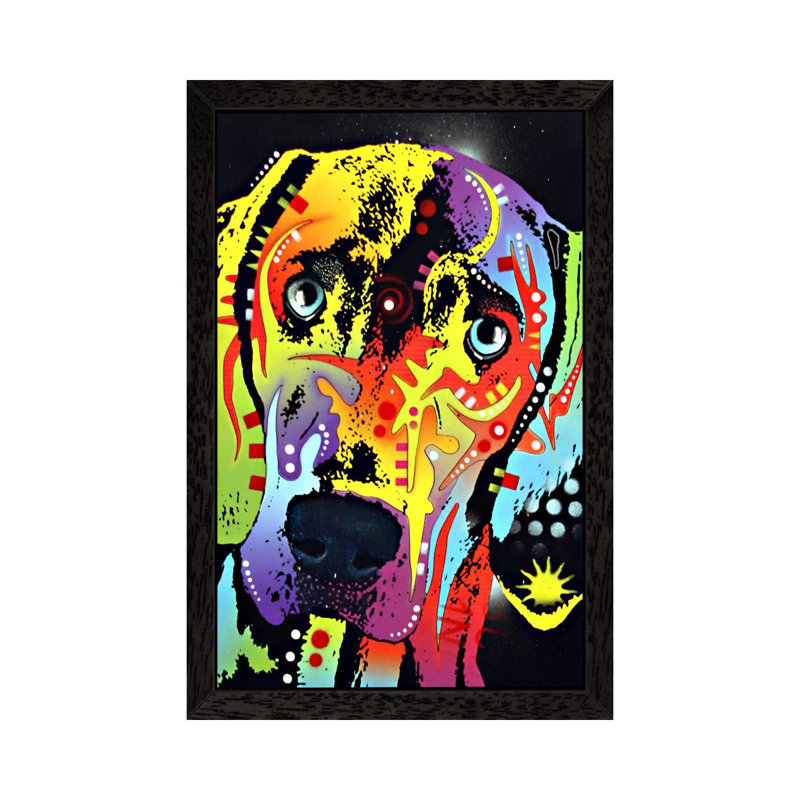 Weimaraner 1 Piece Wrapped Canvas Wall Art, 66.04 cm H x 45.72 cm W, Black Framed
