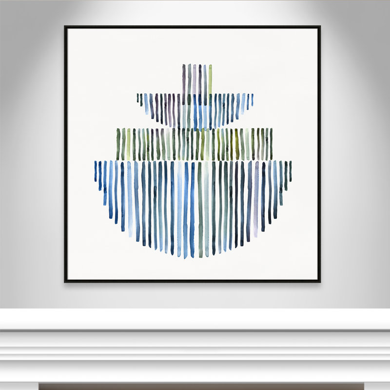Interlude II - cadre flottant, reproduction d'art sur toile, H 46,5 po x l 46,5 po x P 2 po, Toile Espresso