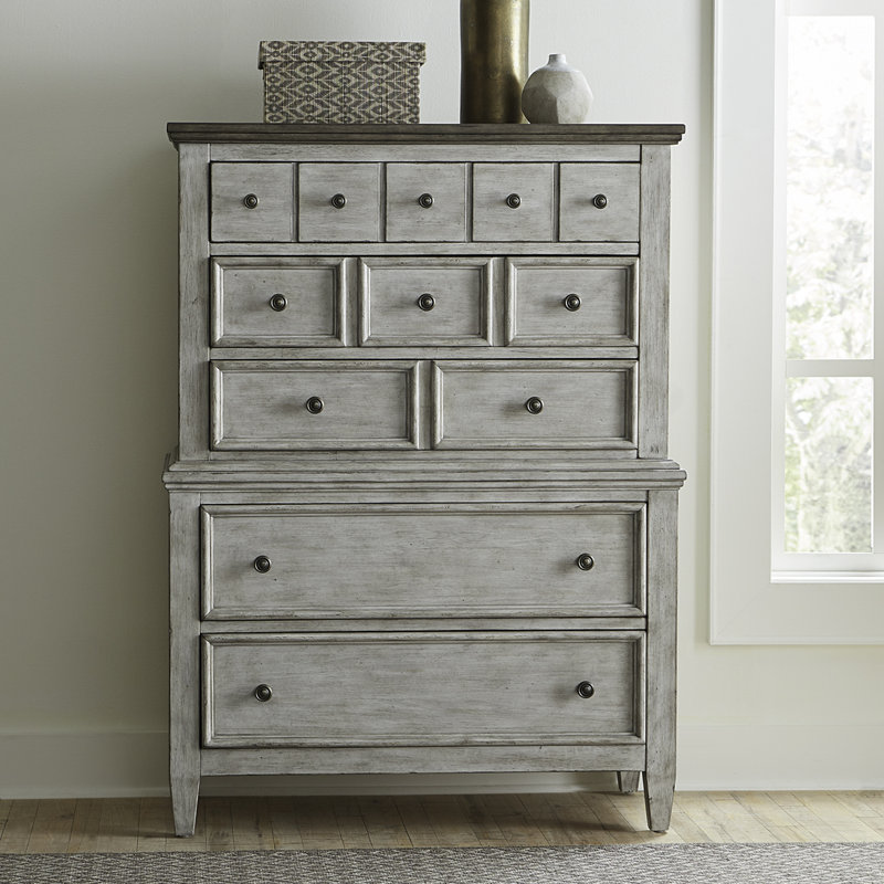 Haylee Decorative Panel Bed, Dresser & Mirror, Chest Bedroom Set, King, 4 Pcs: Bed, 2 Dressers, Mirror