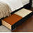 Upholstered Bed with 2 Large Wooden Storage Drawers-550743462-550743460