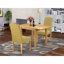  Ensemble de coin repas 3 pièces pour petits espaces comprenant une table de salle à manger rectangulaire avec Dropleaf et 2 chaises Parson Limelight en tissu de lin, 30 x 48 pouces, chêne-918463148-918463127-918463121