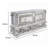 Vera Sideboard Buffet Console, 79 Inch 4 Doors, Platinum Floral Scroll