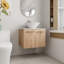 Ensemble de meuble-lavabo flottant simple 24 po avec plateau en céramique Strother