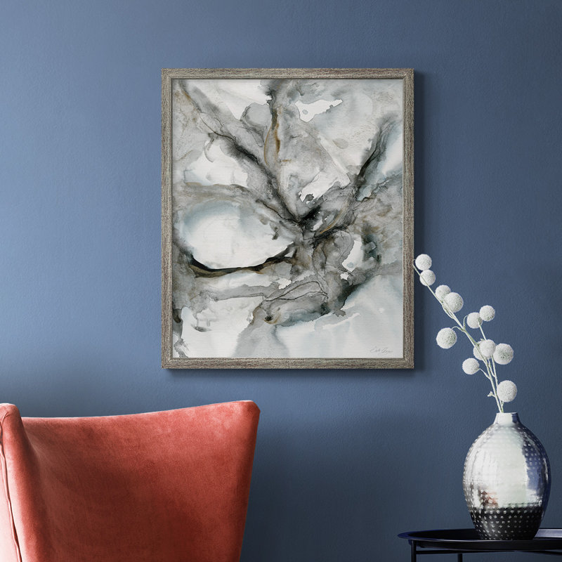 Marble Harmony Premium Framed Canvas - Ready to Hang, Distressed Silver, 24" H x 20" W