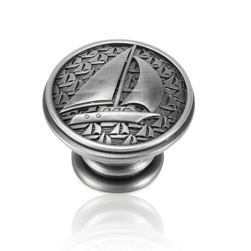 YACHT CLUB SAILBOAT KNOB, Silver