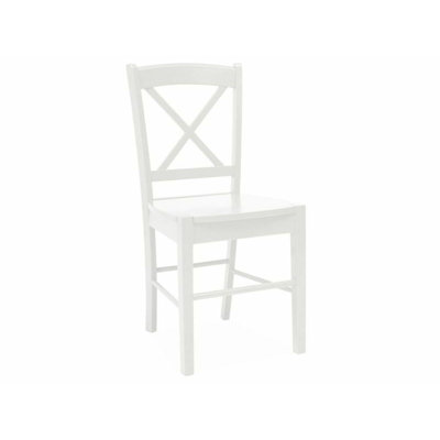45cm H Solid Wood Cross Back Dining Chair