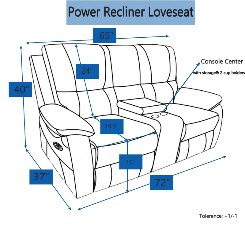 Dewaine 72'' Leather Power Reclining Loveseat, Gray Genuine Leather