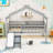 Twin Wood Low House Loft Bed With Slide, Ladder, And Safety Guardrails-1614469902