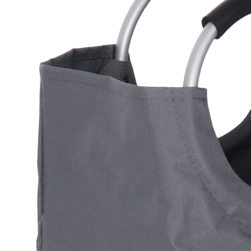 Chaela 600D Oxford Cloth + EVA Laundry Bag, Dark Grey/White