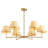 6-Light Dimmable Metal Classic/Traditional Chandelier with Linen Shades