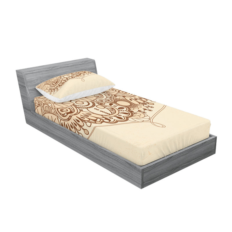 Microfiber Floral Sheet Set, Twin Sheet Set with Fitted Sheet