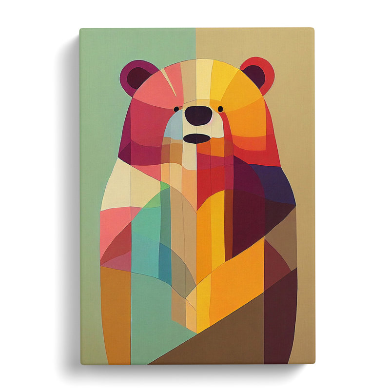 Teddy Bear Abstract - Wrapped Canvas, 60cm H x 40cm W x 3cm D