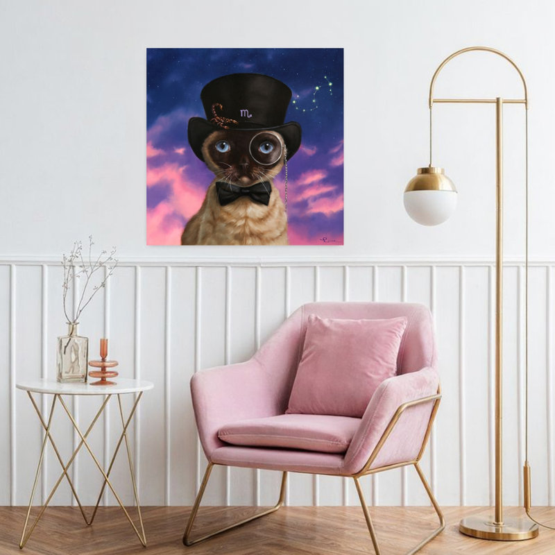 Scorpion, art urbain contemporain de chat, H 32 po x l 32 po