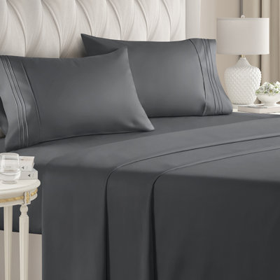 Ensemble de draps de qualité supérieure, doux et infroissables - Ensemble de draps de luxe ultra doux et de qualité supérieure