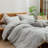 BESTOUCH Duvet Cover Set 100% Washed Cotton Linen Feel Lightweight-114986036-114986050