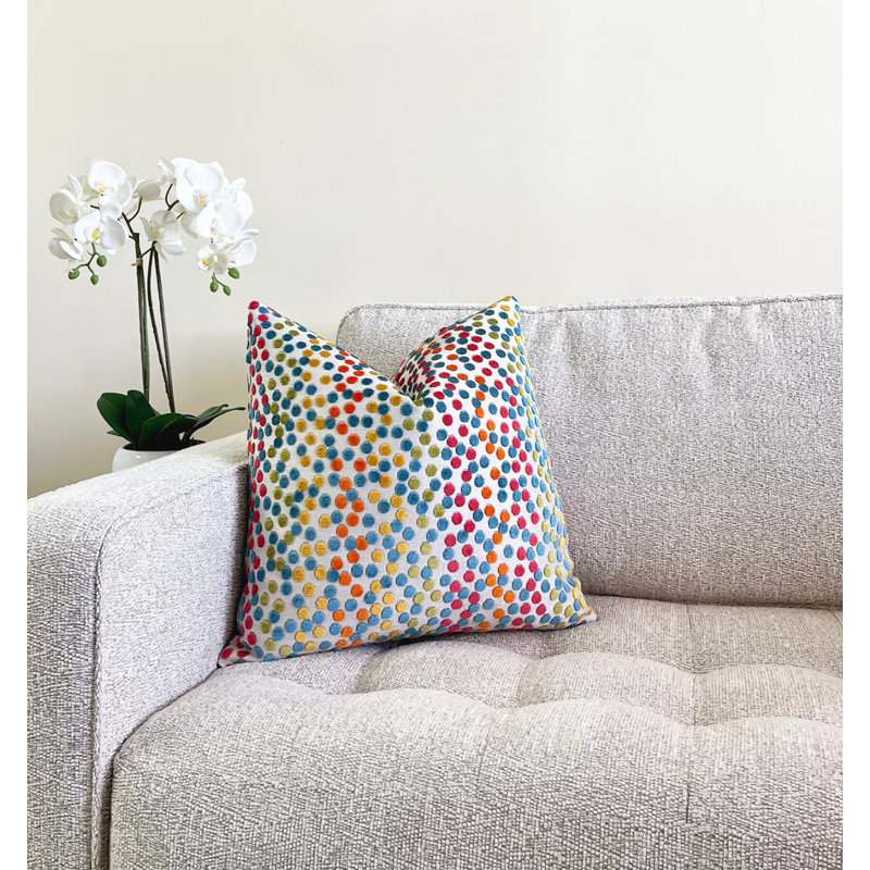 Housse de coussin Confetti, H 20 po x l 20 po, Rose