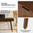 Virma 60.25"W Mid-Century Modern Solid Wood Writing Desk with Height Adjustable Desktop and Cable Management-905686141