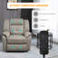 Fauteuil inclinable de massage à 8 points pour massage, gris