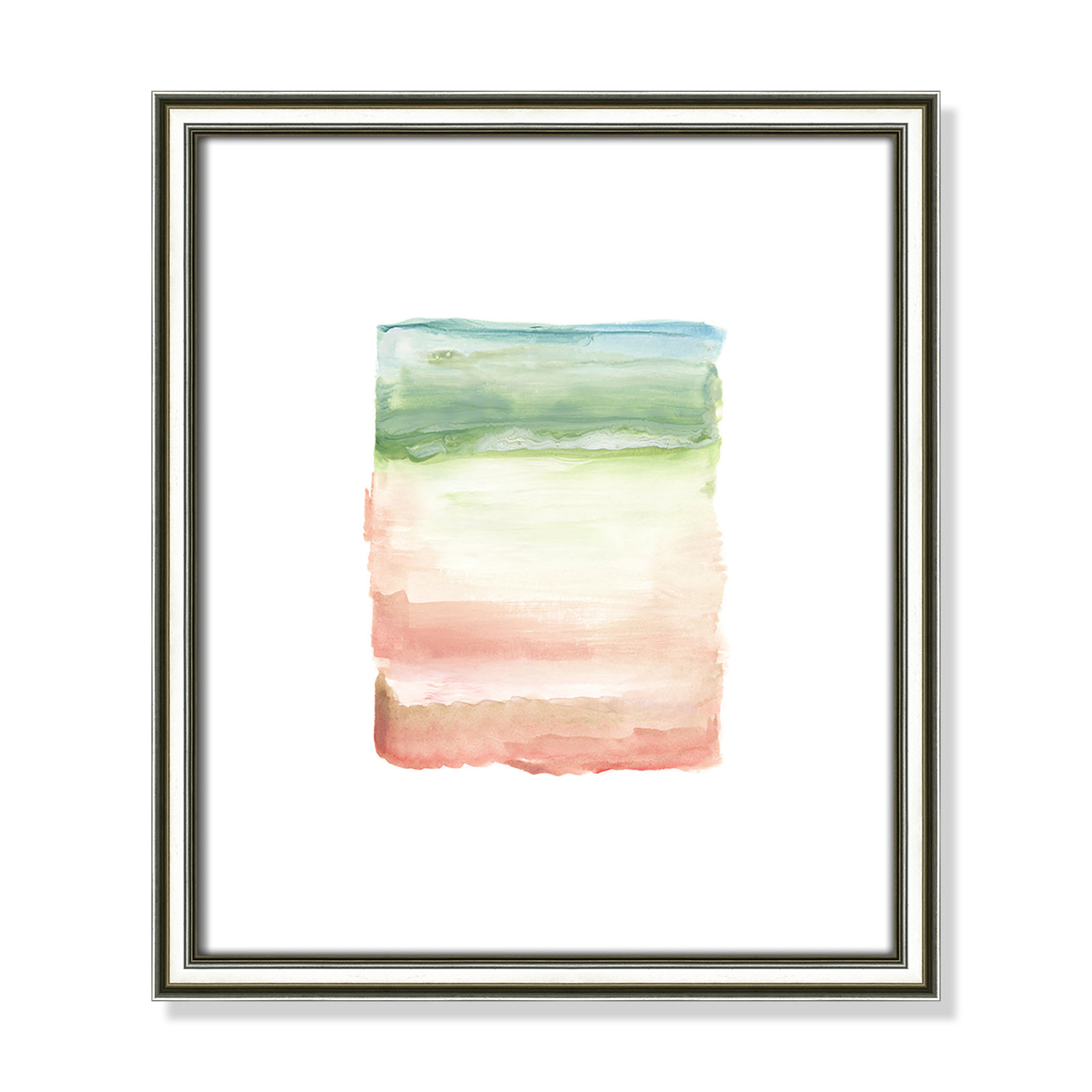 Skye I - Picture Frame Print on Paper, 16.25" H x 14.25" W x 0.88" D, Silver Framed Paper