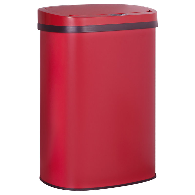 Poubelle à capteur de mouvement 13 gallons, Rouge