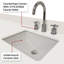 Ensemble de meuble-lavabo simple avec comptoir en quartz blanc et robinet-1041741428