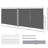236.5'' W Double Folding Side Awning Retractable Patio Awning-96057296-85439482