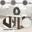 Table de bout Edwyn avec plateau en marbre naturel blanc et finition espresso
