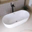Baignoire de trempage autoportante 67 po en acrylique blanc brillant 67 po