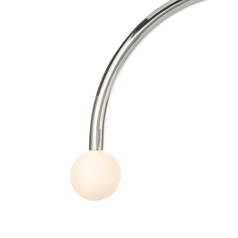 Happy Pendant, Polished Nickel, 21.25" H x 33.5" W x 5" D