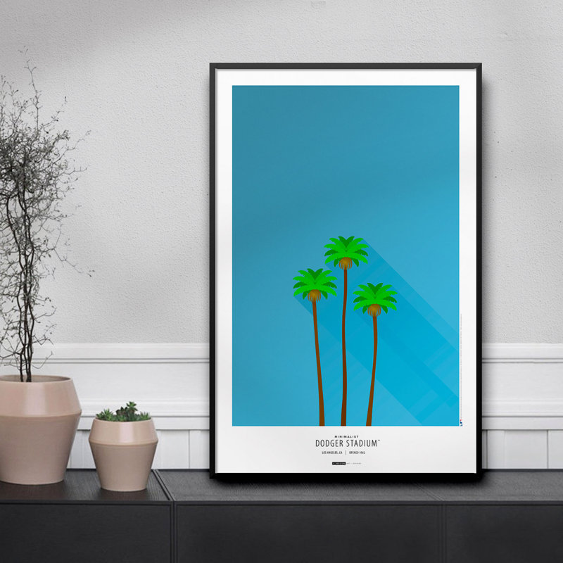 «Minimalist Dodger Stadium» par S. Preston, impression sur toile non encadrée