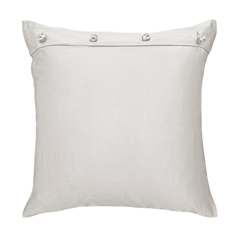 Charmeuse Bedding, Silver, Square 26"
