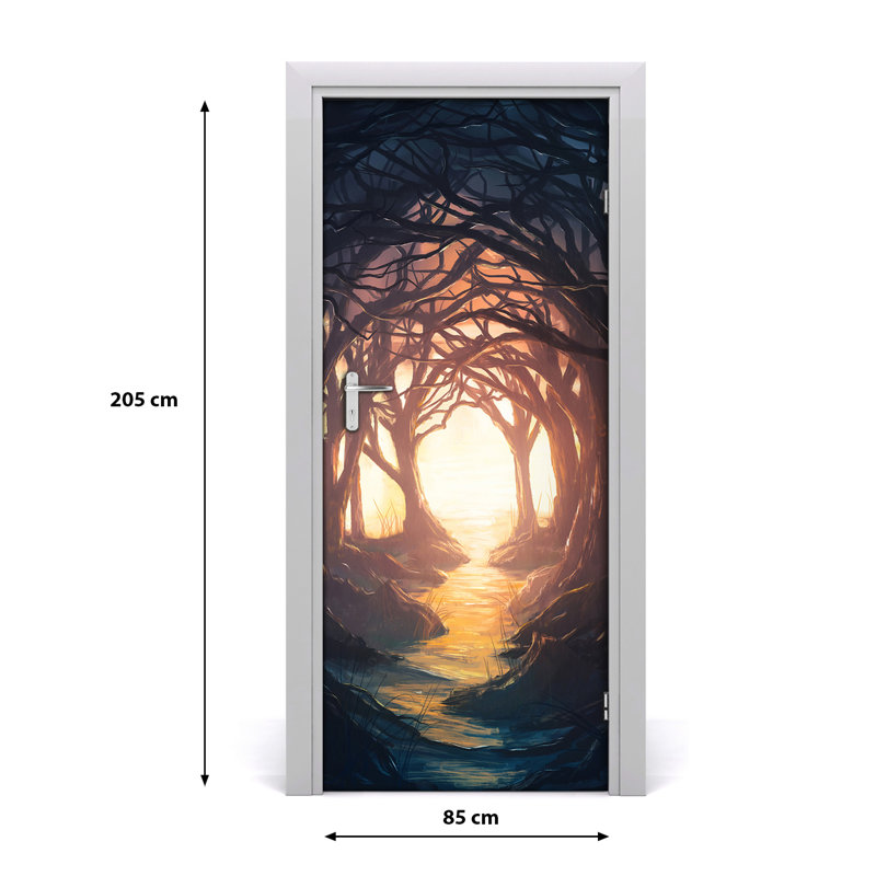 Closed Forest Door Decal