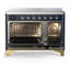Cuisinière à induction 48 pouces avec 6 éléments à induction bleu nuit Majestic III Series (garniture laiton)-124828924-124828916