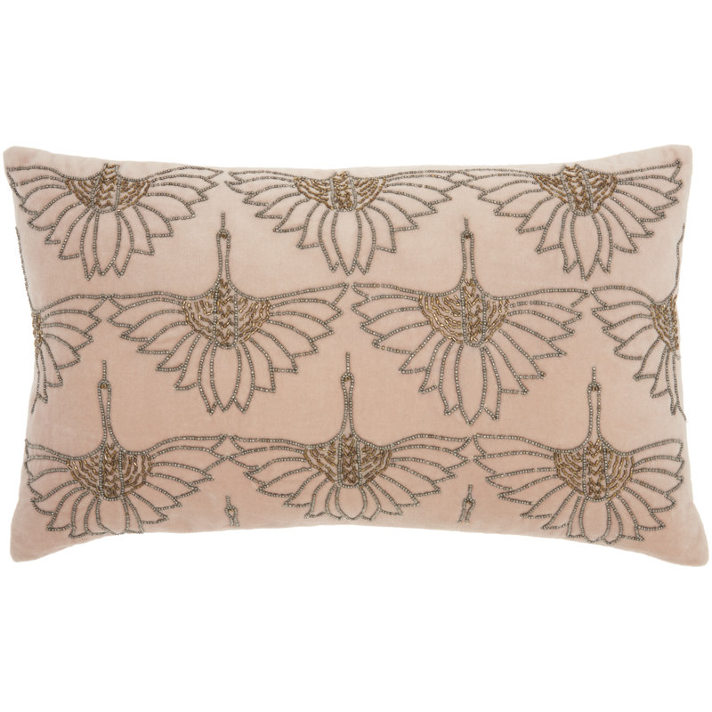 Sequined Throw Pillow, Blush
