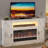 Benigno 63" W Tall Fireplace TV Stand for TVs up to 70" with Electric Fireplace and Sound Bar Shelf-1966004756