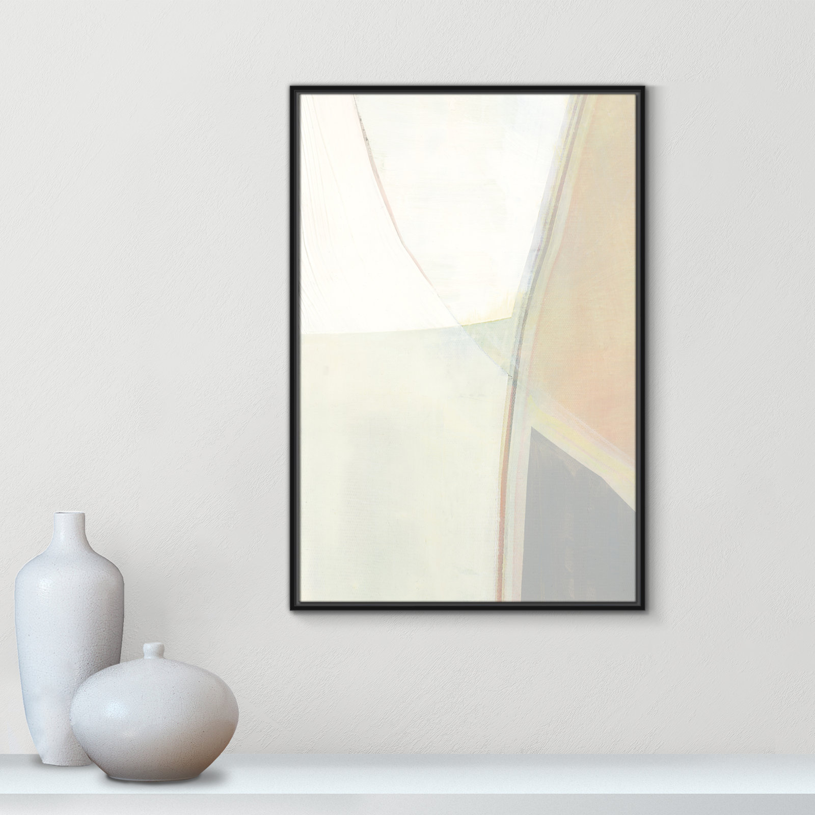 In Neutral II - Painting Print, 37.5" H x 25.5" W x 2" D, Black Framed Canvas