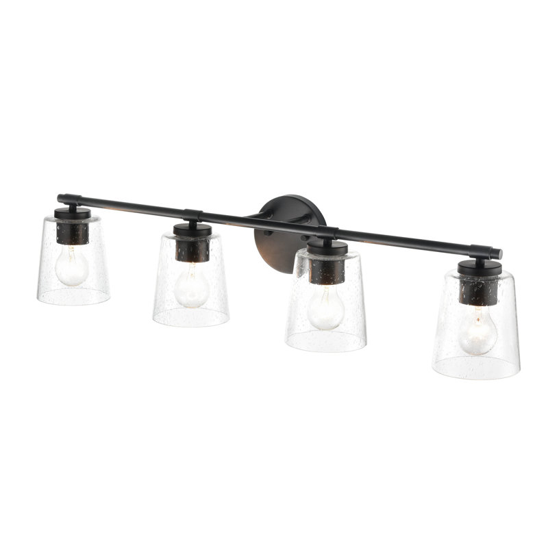 Parada 4-Light Dimmable Bathroom Vanity Light, Matte Black