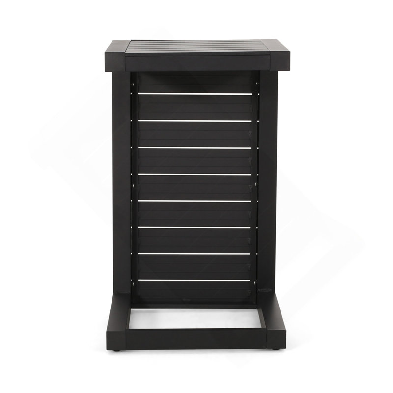 Table en forme de C Cape Coral Alu - noir, Noir