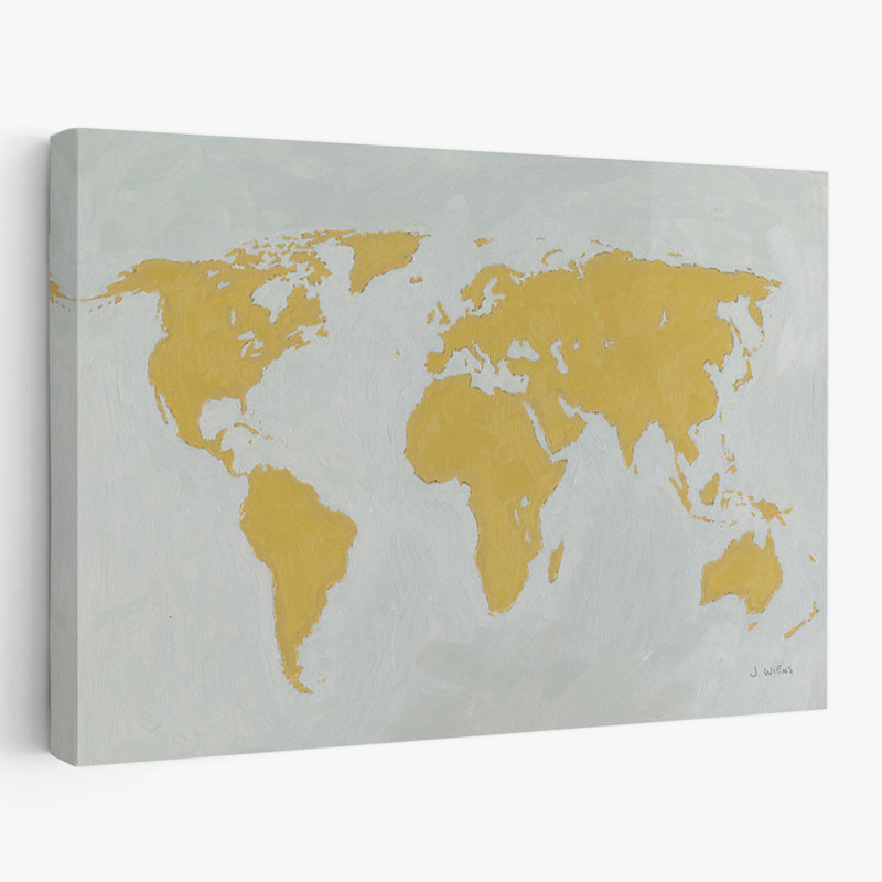 Monde - Continents - pays - gris, H 24 po x l 16 po