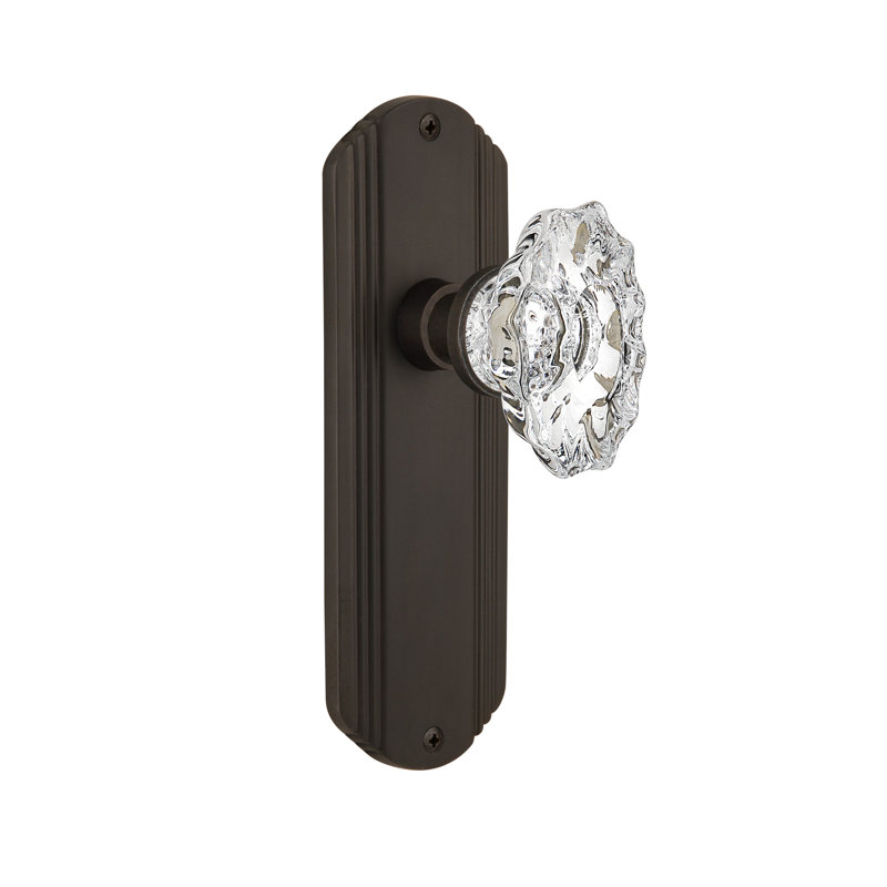 Deco Plate with Chateau Door Knob, Oil-Rubbed Bronze
