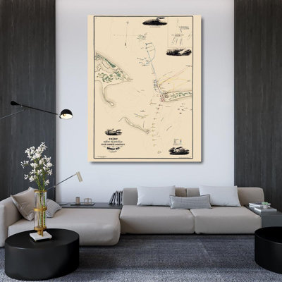 Lark Manor™ Weir Gallery Wrapped Canvas Art Titled: Entrance Admiral Farragut Into Mobile Bay