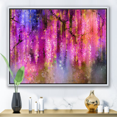 " Spring Purple Flower Of Blossoming Wisteria Tree "