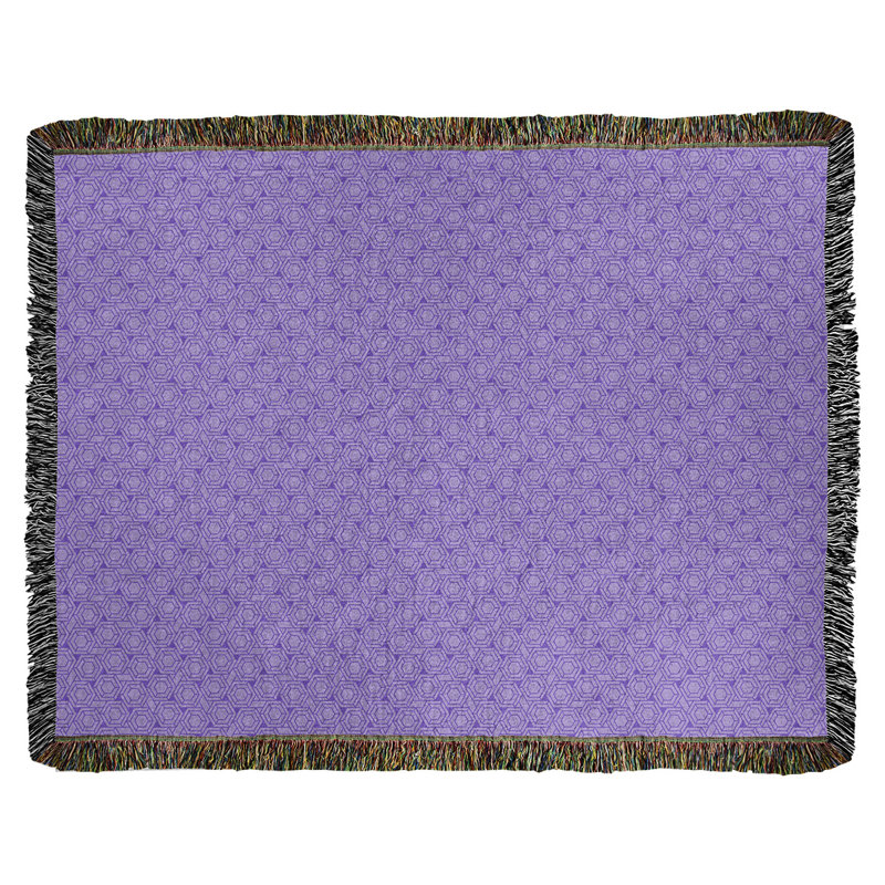 Couverture tissée hexagonale Katelyn Elizabeth, l 50 po x L 60 po, Mauve clair
